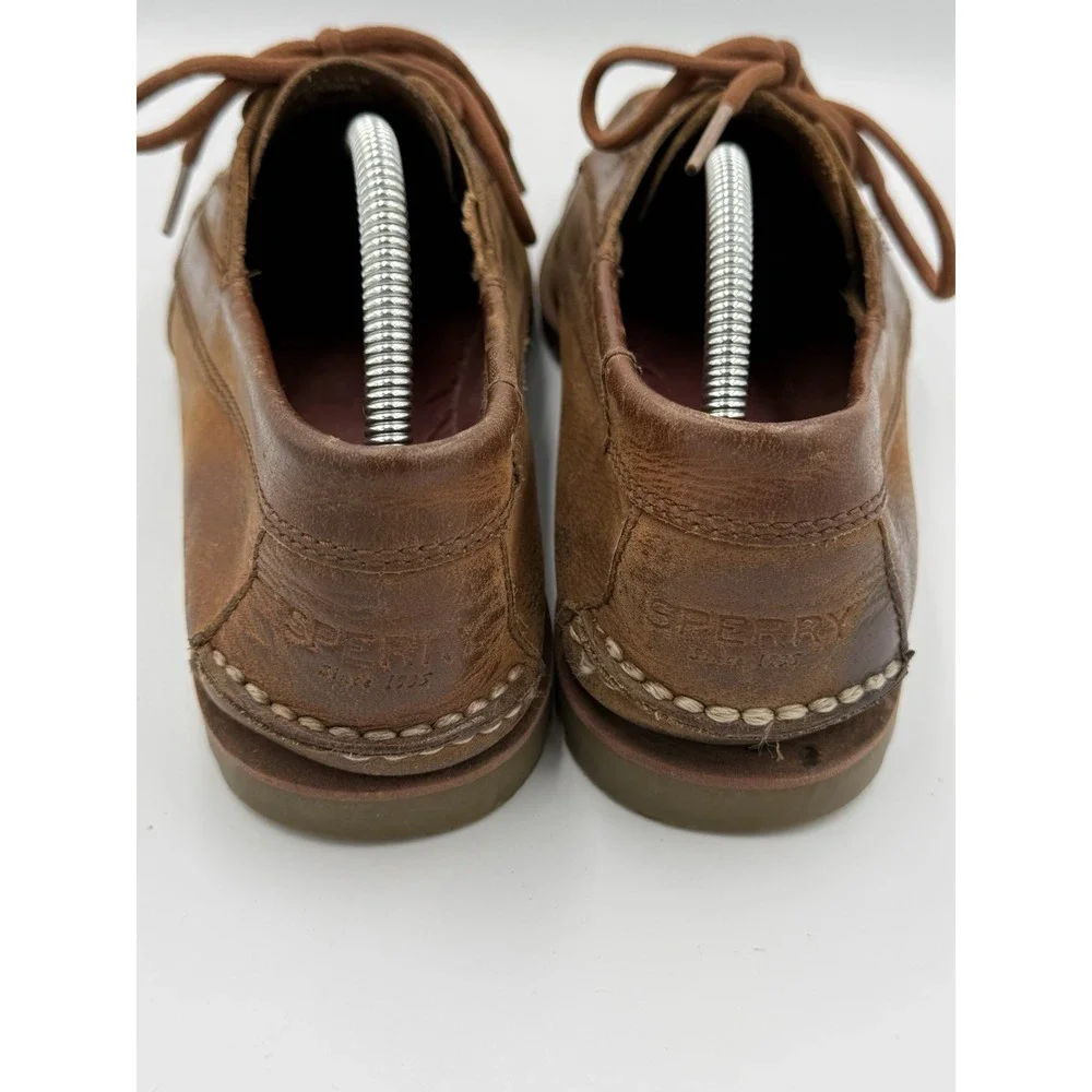 Sperry Top-Sider 4-Eye Classic Leather Boat Deck Shoe Men's Size 11M Brown Lace